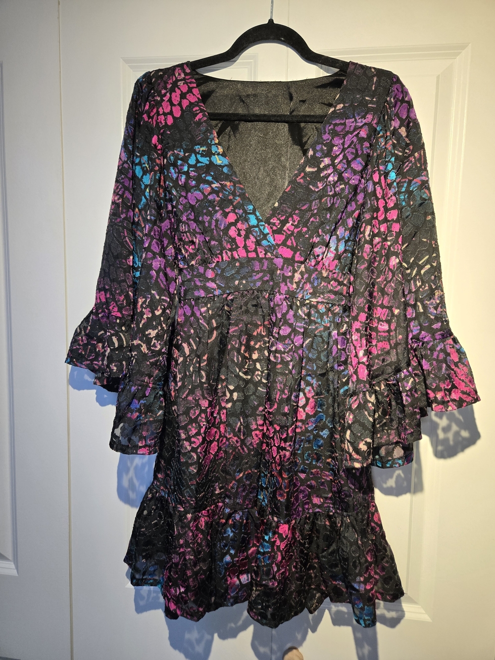 Betsey Johnson Multicolor Animal Print V-Neck Dress
